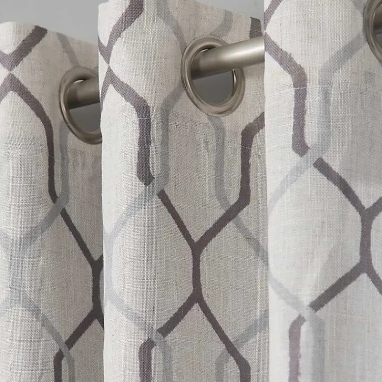 Kirklands Home Curtains & Drapes|Mushroom Interlock Single Curtain Panel, 84 in.