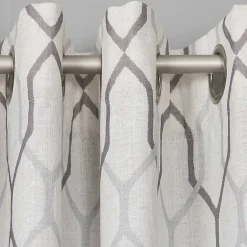 Kirklands Home Curtains & Drapes|Mushroom Interlock Single Curtain Panel, 84 in.