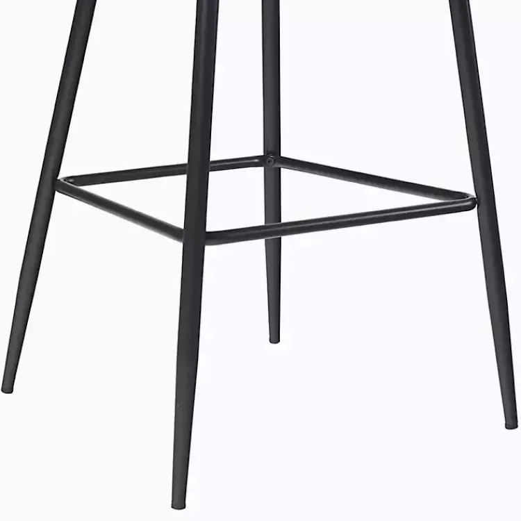 Kirklands Home Bar Stools & Counter Height Stools|Mushroom Upholstered Charli Bar Stools, Set of 2 Gray