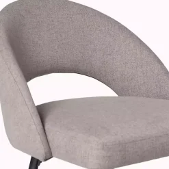 Kirklands Home Bar Stools & Counter Height Stools|Mushroom Upholstered Charli Bar Stools, Set of 2 Gray