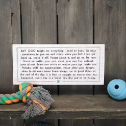 Kirklands Home Wall Quotes & Signs|My Dog Taught Me Everything Wall Plaque