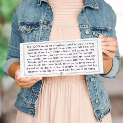 Kirklands Home Wall Quotes & Signs|My Dog Taught Me Everything Wall Plaque