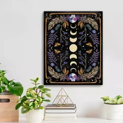 New Mystical Moon Phases Canvas Art Print Halloween