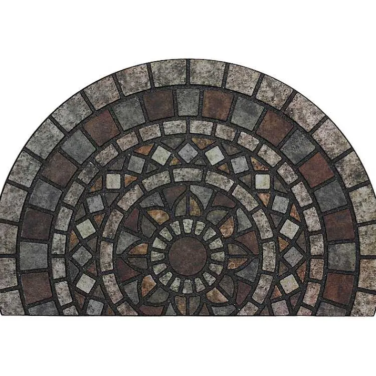 Kirklands Home Doormats|Mythos Stone Mosaic Slice Doormat