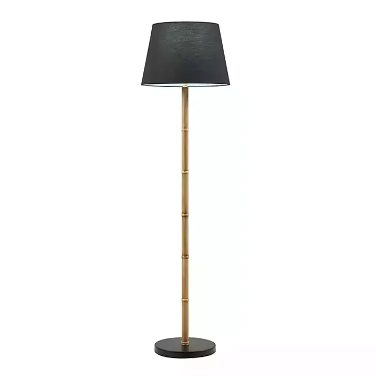 Kirklands Home Floor Lamps|Nassau Bamboo Martha Stewart Floor Lamp Black