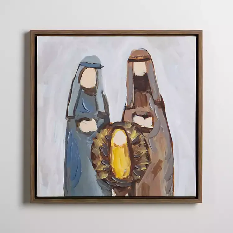 Online Nativity Neutral Canvas Wall Plaque Christmas Art & Wall Decor