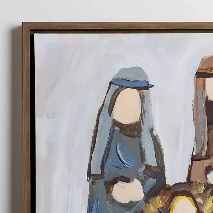 Online Nativity Neutral Canvas Wall Plaque Christmas Art & Wall Decor