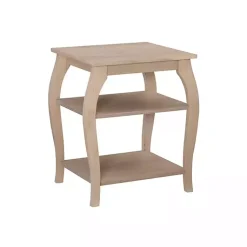 Kirklands Home Accent & End Tables|Natural Prismatic Wood Accent Table Brown