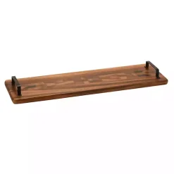 Kirklands Home Serving & Entertaining|Natural Acacia Long Tray with Handles Brown