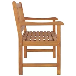 Kirklands Home Outdoor Seating|Natural Acacia Wood Bench with Pop-Up Table Tan