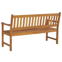 Kirklands Home Outdoor Seating|Natural Acacia Wood Bench with Pop-Up Table Tan