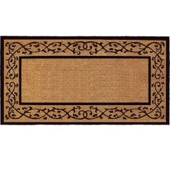 Kirklands Home Doormats|Natural and Black Abby Doormat, 48x30 in.