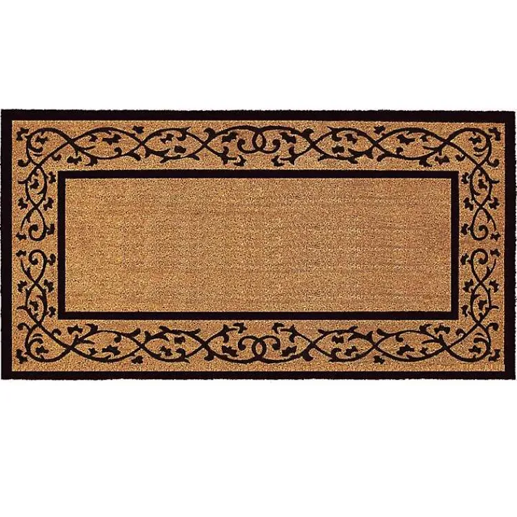 Kirklands Home Doormats|Natural and Black Abby Doormat, 72x36 in.