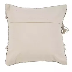Online Natural and Black Cozy Fringe Pillow Pillows
