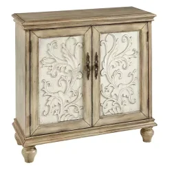 Kirklands Home Cabinets & Sideboards|Natural and Cream Two-Tone Whitt Cabinet Tan