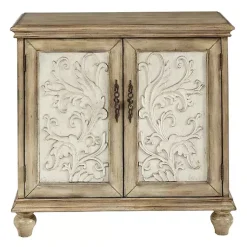 Kirklands Home Cabinets & Sideboards|Natural and Cream Two-Tone Whitt Cabinet Tan