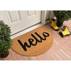 Kirklands Home Doormats|Natural Arch Hello Doormat Brown