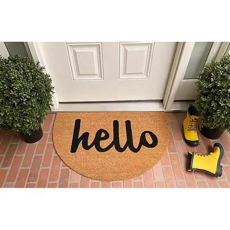 Kirklands Home Doormats|Natural Arch Hello Doormat Brown