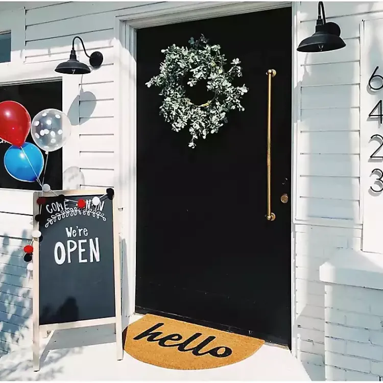 Kirklands Home Doormats|Natural Arch Hello Doormat Brown