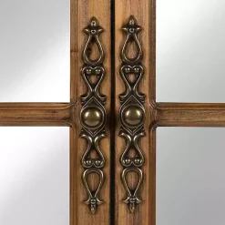 Kirklands Home Decorative Mirrors|Natural Arched Pane Doors Wall Mirror