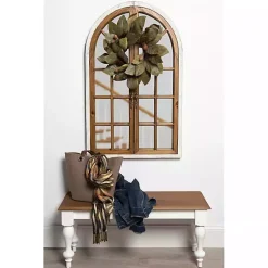 Kirklands Home Decorative Mirrors|Natural Arched Pane Doors Wall Mirror