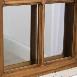 Kirklands Home Decorative Mirrors|Natural Arched Pane Doors Wall Mirror