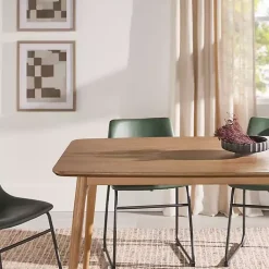 Kirklands Home Dining Tables|Natural Ash Wood Mid-Century Modern Dining Table Tan