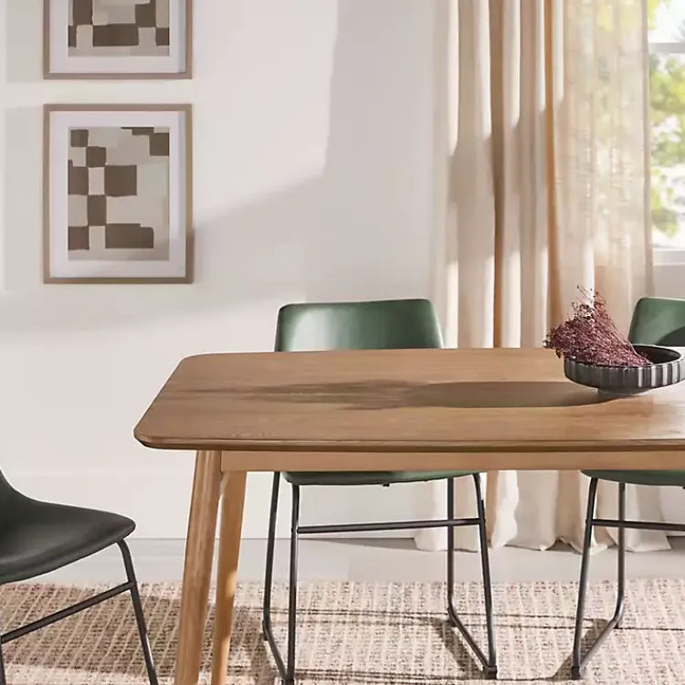 Kirklands Home Dining Tables|Natural Ash Wood Mid-Century Modern Dining Table Tan