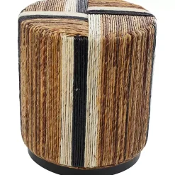 Kirklands Home Accent & End Tables|Natural Banana Leaf Wrapped Accent Table