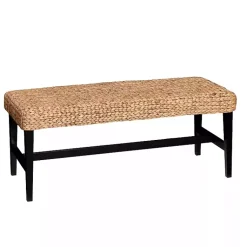 Kirklands Home Benches & Ottomans|Natural Blanchard Water Hyacinth Bench Tan