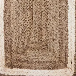 Kirklands Home Table Linens|Natural Bleached Bordered Jute Table Runner Brown