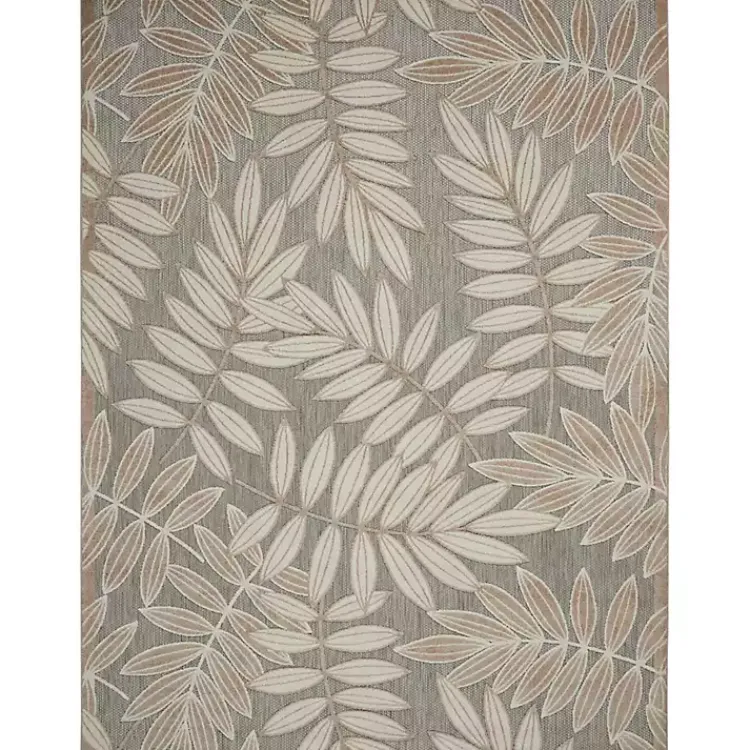 Kirklands Home Outdoor Rugs|Natural Botanical Leaves Outdoor Area Rug, 9x13