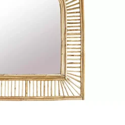 Kirklands Home Decorative Mirrors|Natural Cane Arched Wall Mirror