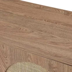 Kirklands Home Cabinets & Sideboards|Natural Cane Wood Arched Sideboard Cabinet