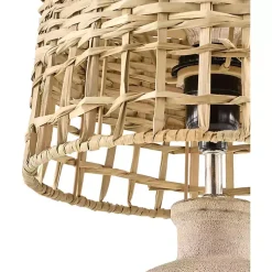 Kirklands Home Table Lamps|Natural Ceramic 2-pc. Lamps with Seagrass Shades Tan