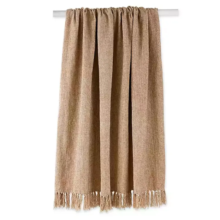 Hot Natural Chenille Fringe Throw Blankets & Throws
