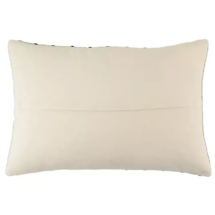 Outlet Natural Corded Cotton Lumbar Pillow Pillows