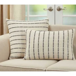 Outlet Natural Corded Cotton Lumbar Pillow Pillows