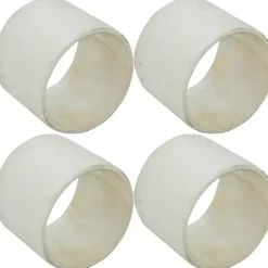 Kirklands Home Table Linens|Natural Cream Marble 4-pc. Napkin Ring Set