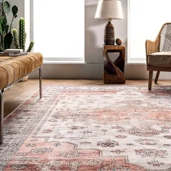 Kirklands Home Area Rugs|Natural Faded Vintage Washable Area Rug, 3x5