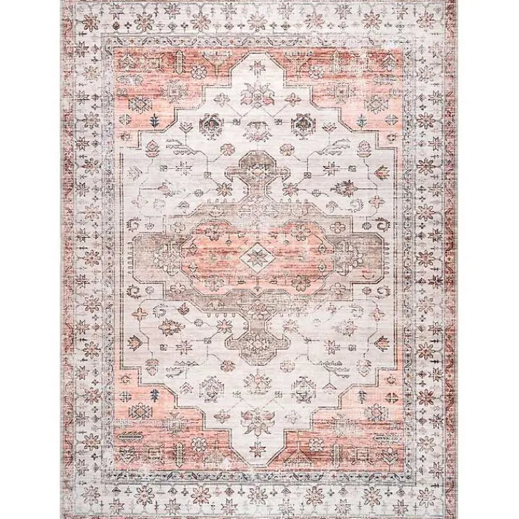 Kirklands Home Area Rugs|Natural Faded Vintage Washable Area Rug, 5x8
