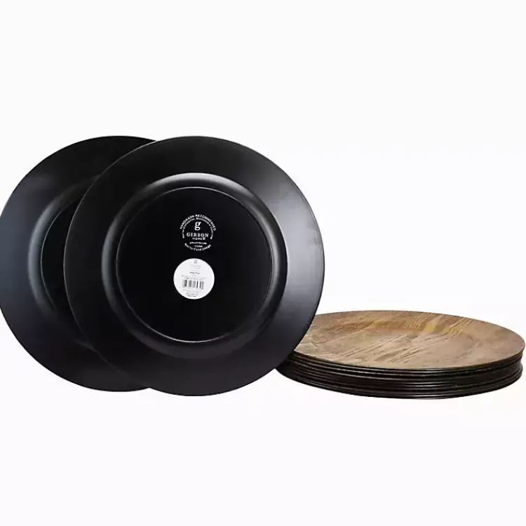 Kirklands Home Serving & Entertaining|Natural Faux-Wood Charger Plates, Set of 12 Brown