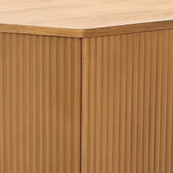 Kirklands Home Coffee Tables|Natural Fluted Hexagon Coffee Table Tan