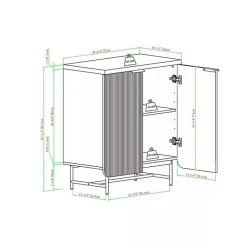 Kirklands Home Cabinets & Sideboards|Natural Fluted Wood Scandinavian Cabinet Tan