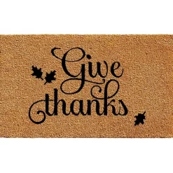 New Natural Give Thanks Thanksgiving Doormat, 29 in. Fall