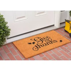 Clearance Natural Give Thanks Thanksgiving Doormat, 36 in. Fall