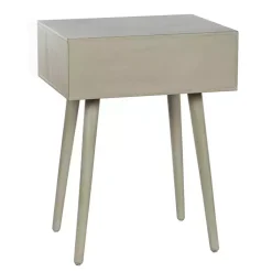 Kirklands Home Accent & End Tables|Natural Wood 1-Drawer Arthur Accent Table Gray