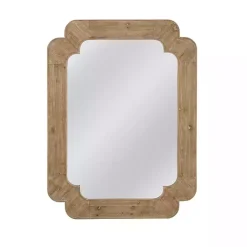 Kirklands Home Decorative Mirrors|Natural Honey Wood Phillip Wall Mirror