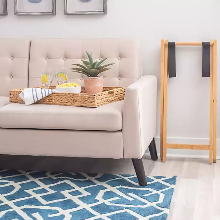 Kirklands Home Accent & End Tables|Natural Hyacinth Haysom Tray Table Tan