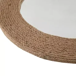 Kirklands Home Decorative Mirrors|Natural Jute Round Wall Mirror